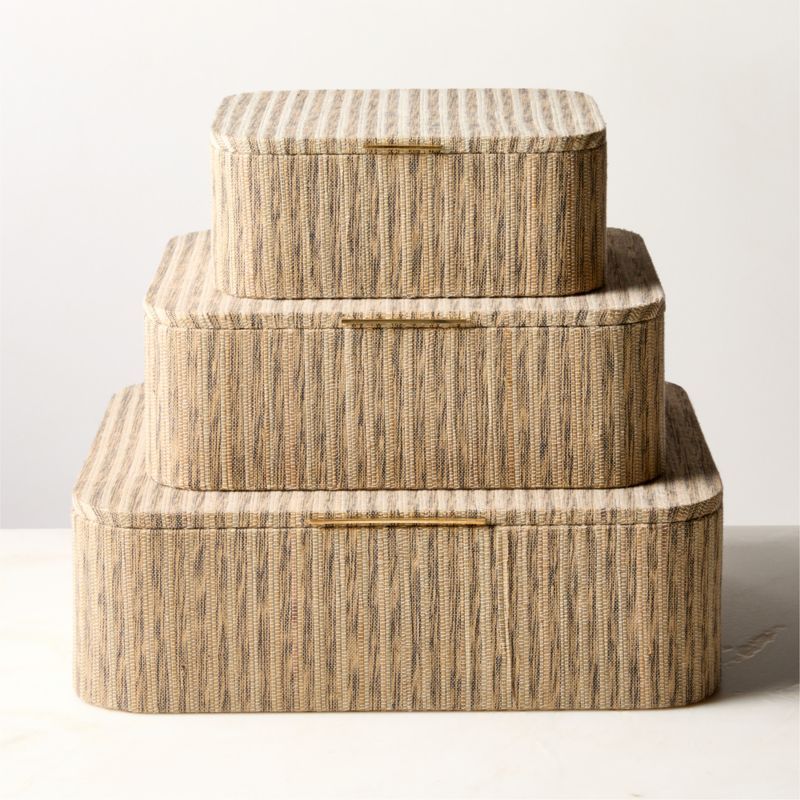 Axton Natural Storage Boxes Set of 3 | CB2 added by Spoak Member