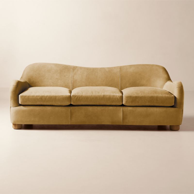 Bacio 86.5" Caramel Brown Leather Sofa | CB2 added by Spoak Member