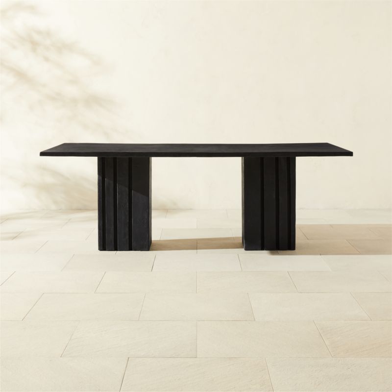 Bandon 86" Rectangular Black Concrete Indoor/Outdoor Dining Table | CB2 added by Spoak Member