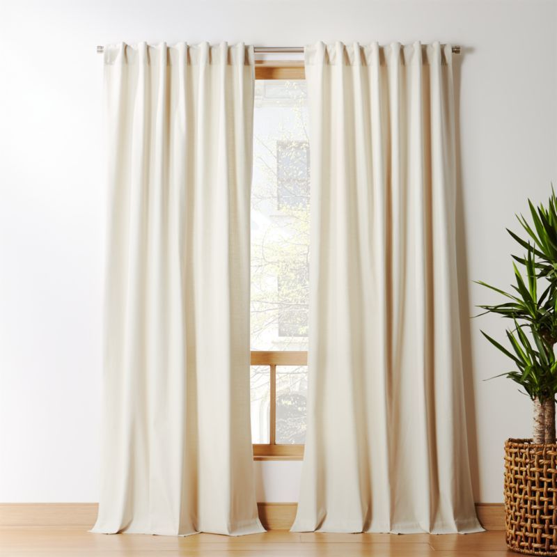 Basketweave Natural Tan Cotton Window Curtain Panel 48"x96" + Reviews | CB2 added by Spoak Member