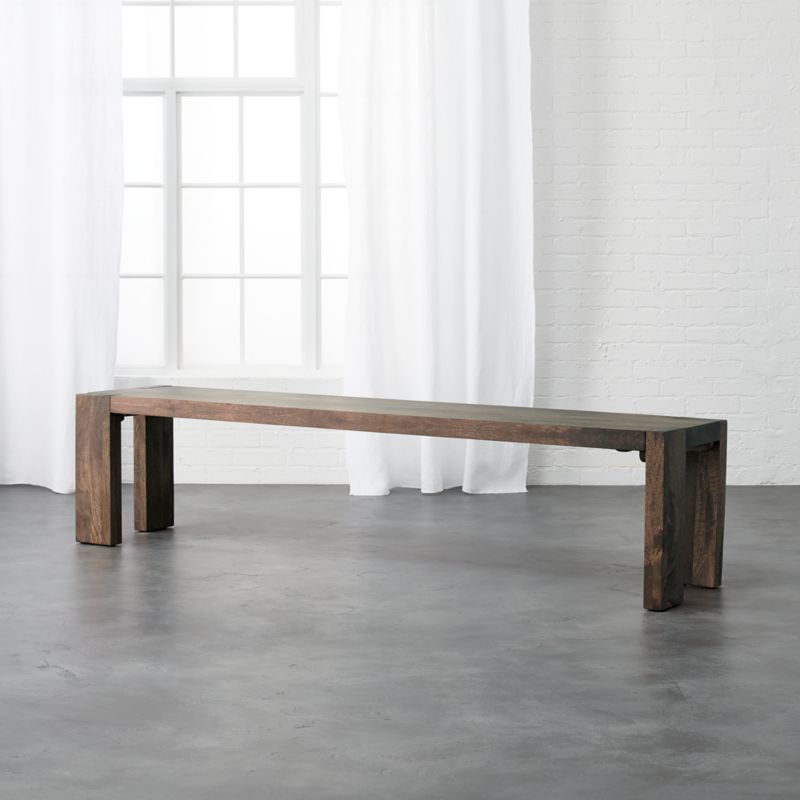 Blox Midtone Brown Wood Bench 78" + Reviews | CB2 added by Spoak Member