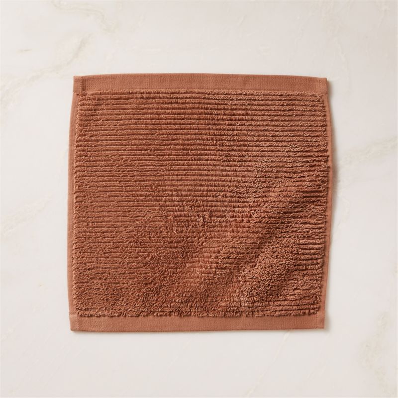 Brooks Ribbed Organic Cotton Dusty Rose Washcloth + Reviews | CB2 added by Spoak Member