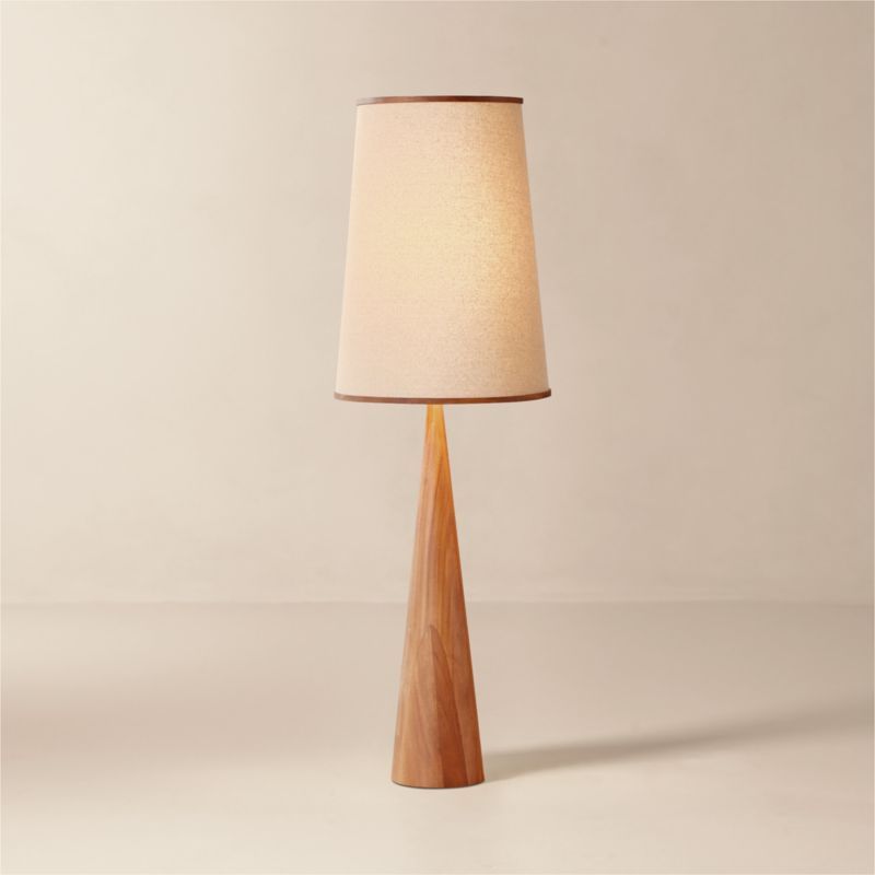 Bruna Walnut Wood and Linen Modern Floor Lamp + Reviews | CB2 added by Spoak Member