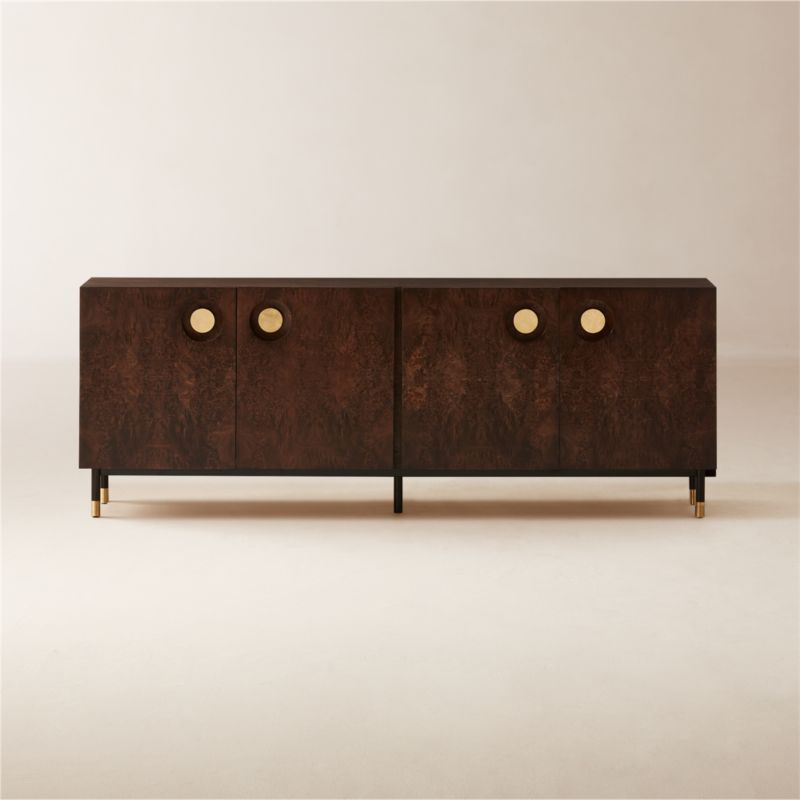 Carbon 82" Brown Burl Wood Media Console + Reviews | CB2 added by Spoak Member