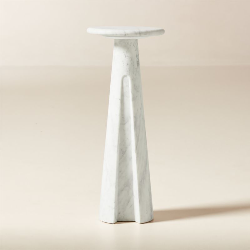 Ciccio White Marble Side Table + Reviews | CB2 added by Spoak Member