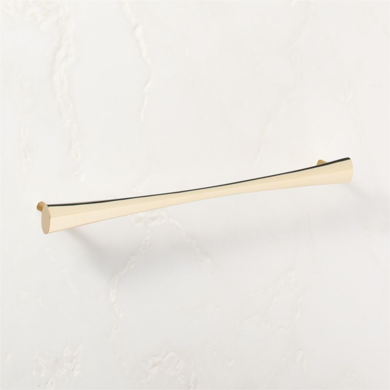 Cravat Polished Unlacquered Brass Tapered Cabinet Handle 12" + Reviews | CB2 added by Spoak Member
