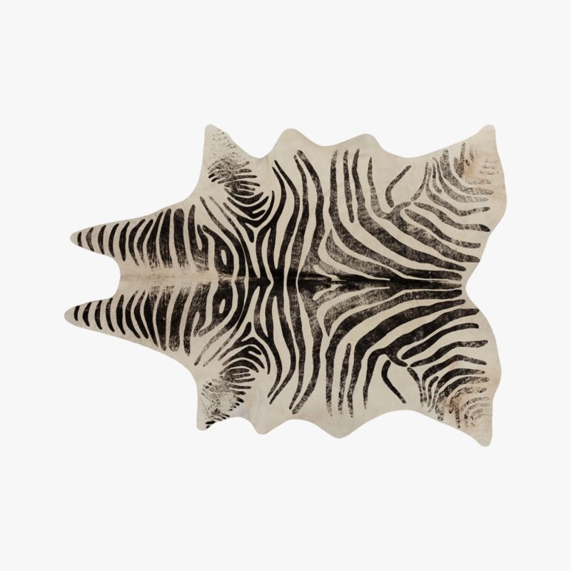 Distressed Faux Zebra Hide Area Rug 5'x8' + Reviews | CB2 added by Spoak Member