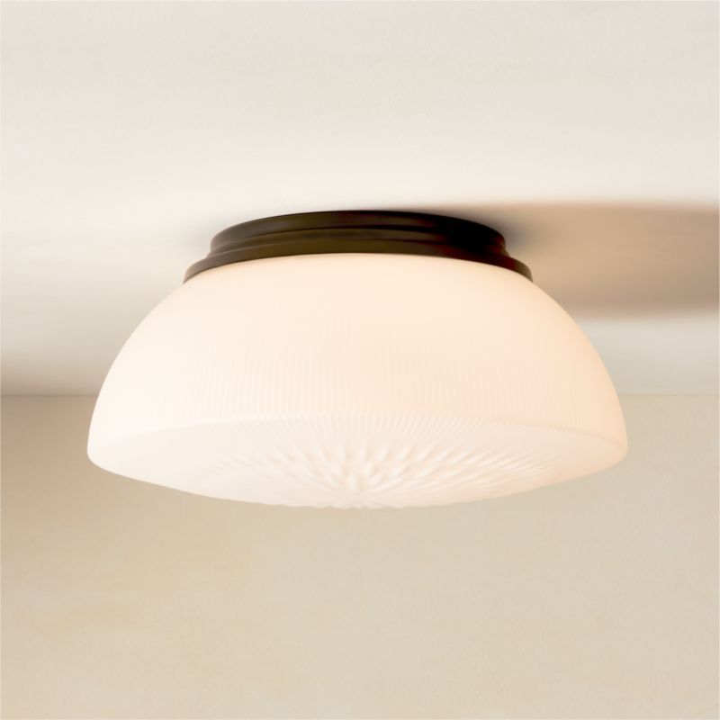 Dufrene Matte Black Modern Flush Mount Light + Reviews | CB2 added by Megan Stephenson