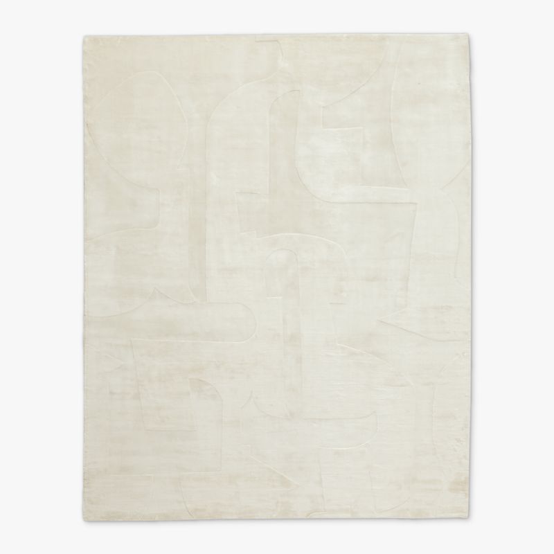 Eleyne Handloomed Ivory TENCEL Lyocell Area Rug 5'x8' + Reviews | CB2 added by Spoak Member