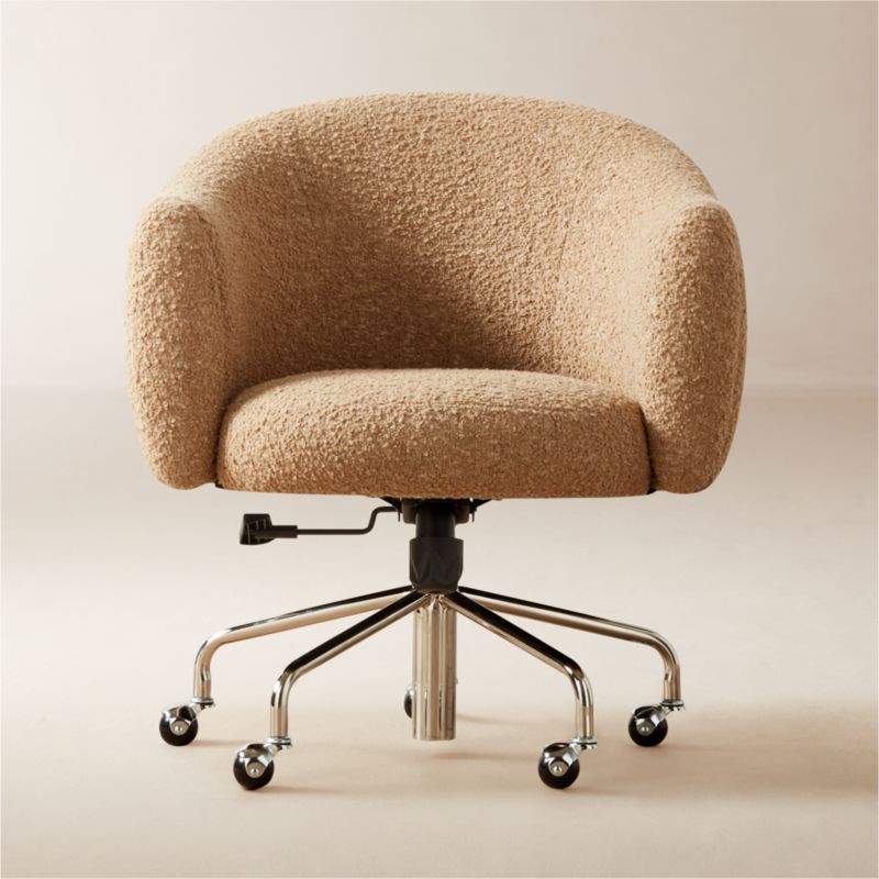 Ellessi Camel Boucle Swivel Office Chair + Reviews | CB2 added by Spoak Member