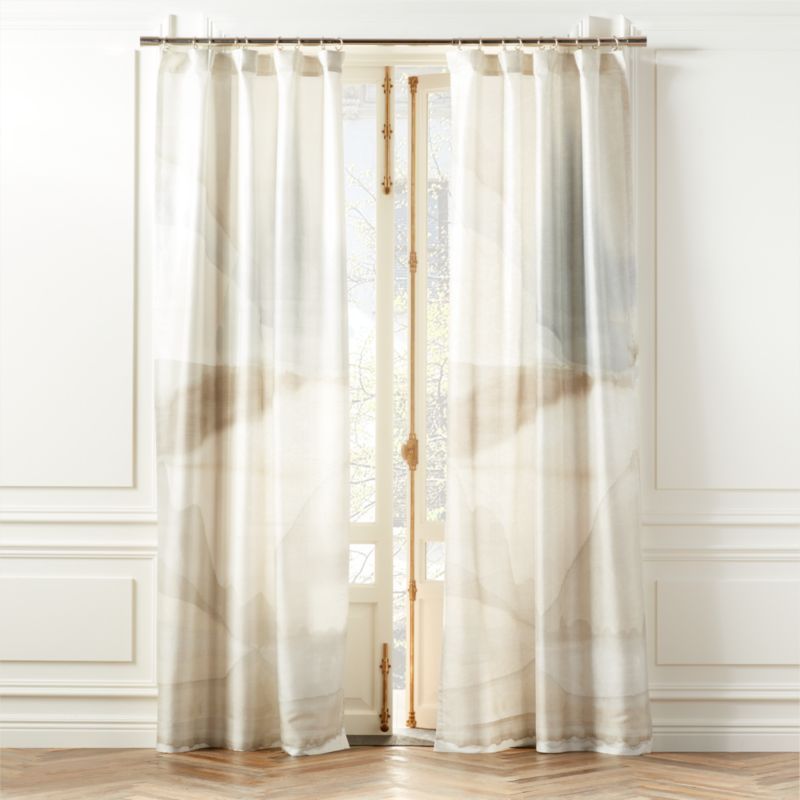 Elysium Neutral Dupioni Silk Curtain Panel 48"x84" + Reviews | CB2 added by Spoak Member