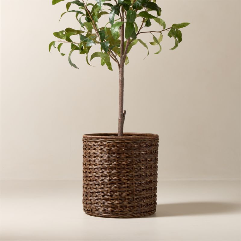 Ennio Handwoven Brown Rattan Storage Basket Large | CB2 added by Spoak Member