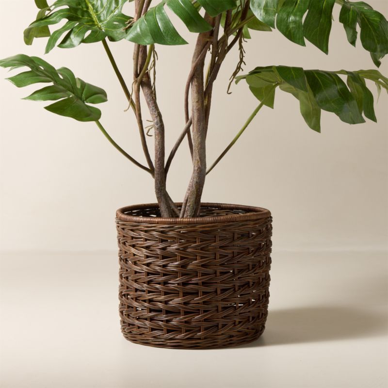 Ennio Handwoven Brown Rattan Storage Basket Small | CB2 added by Spoak Member