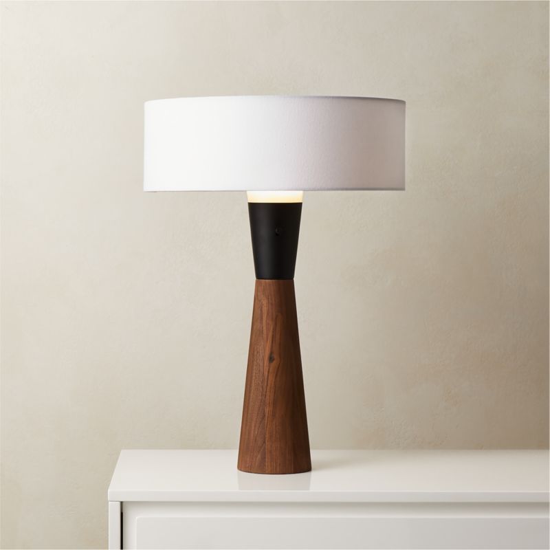 Paul McCobb Exposior Walnut Table Lamp Model 2011 + Reviews | CB2 added by Spoak Member