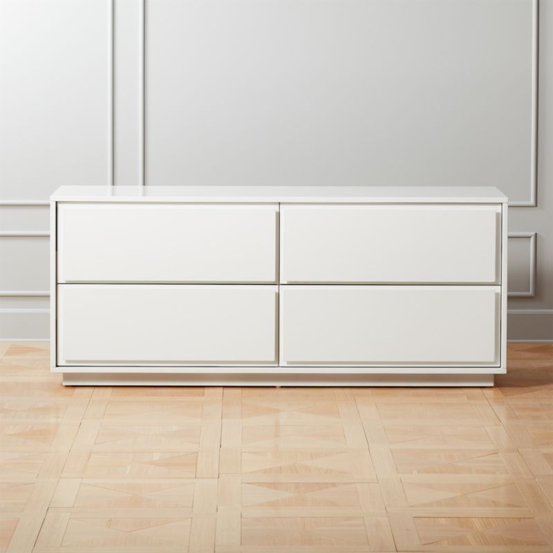 Gallery 4-Drawer Low White Dresser + Reviews | CB2 added by Spoak Member