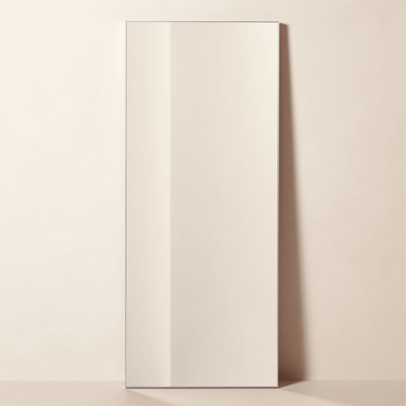 Infinity Modern Silver Full-Length Floor Mirror 32"x76" + Reviews | CB2 added by Spoak Member