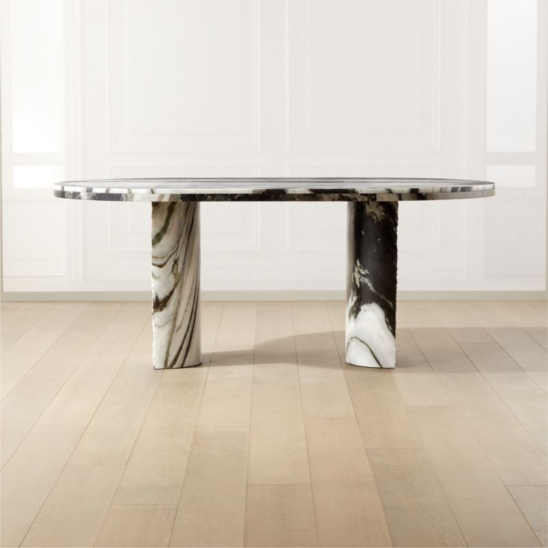 Julius 72" Oval Marble Dining Table + Reviews | CB2 added by Spoak Member