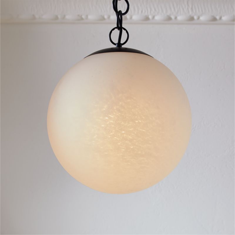 Moon Globe Pendant Light with Black Chain 14" + Reviews | CB2 added by Spoak Member