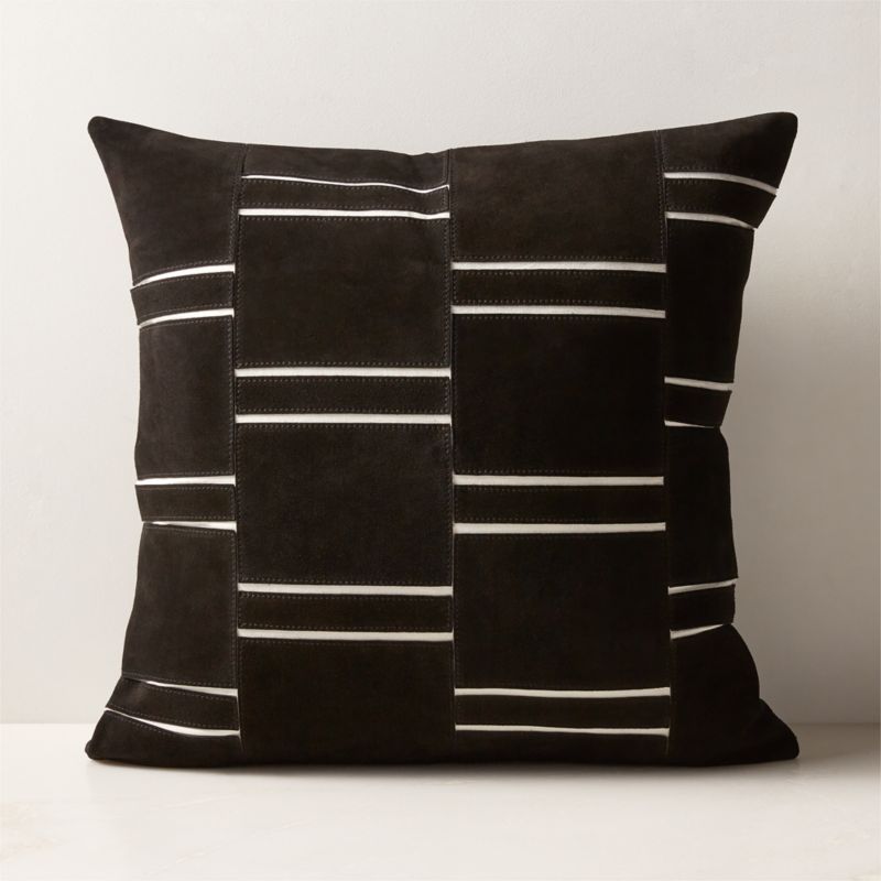 Keene Black Suede Throw Pillow with Feather-Down Insert 20''x20" + Reviews | CB2 added by Spoak Member