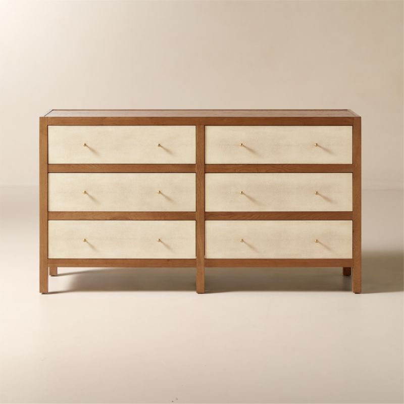 Layton 6-Drawer White Oak and Shagreen Dresser | CB2 added by Spoak Member