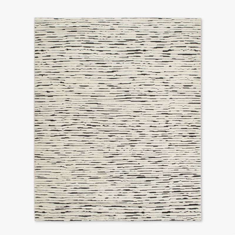 Levit Hand-Knotted Black and White New Zealand Wool Area Rug 9'x12' + Reviews | CB2 added by Spoak Member