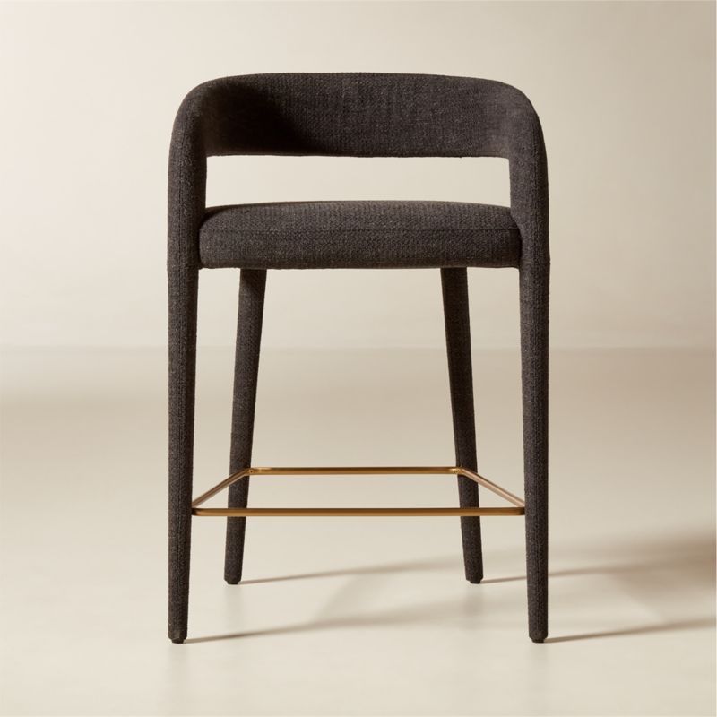 Lisette Charcoal Performance Fabric Counter Stool + Reviews | CB2 added by Spoak Member