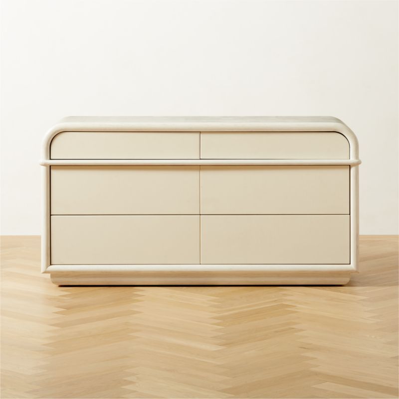 Lobos Modern 6-Drawer White Wood Dresser + Reviews | CB2 added by Hillary Giampietro