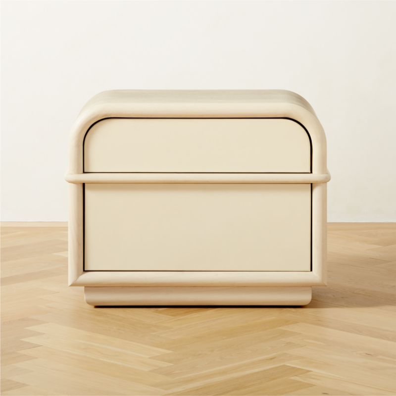 Lobos Modern 2-Drawer White Wood Nightstand + Reviews | CB2 added by Spoak Member