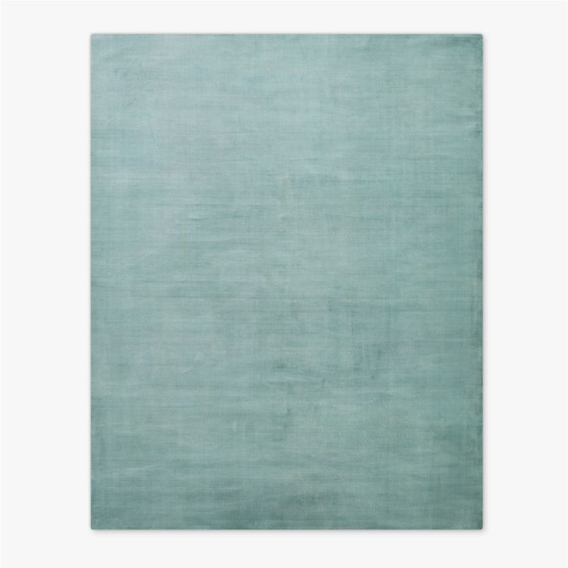 Lyla Handloomed Silver Blue Solid Performance Area Rug 10'x14' + Reviews | CB2 added by Spoak Member