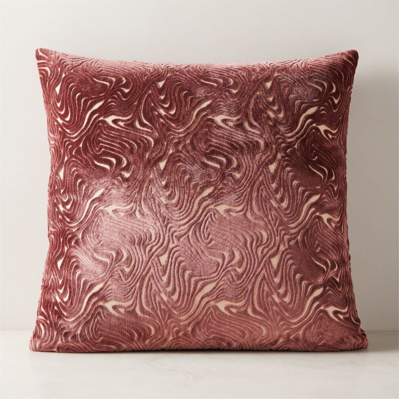 Maro Smoked Mauve Cut Viscose Throw Pillow with Feather-Down Insert 23"x23" + Reviews | CB2 added by Spoak Member