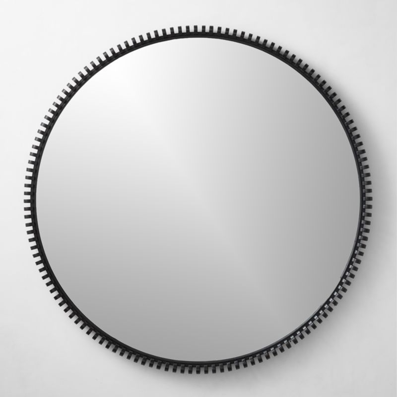 Monaco Black Round Wall Mirror 48" + Reviews | CB2 added by Spoak Member