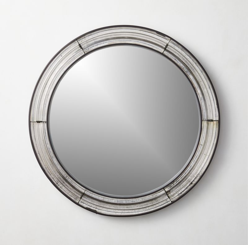 Mossoro Cast Glass Round Wall Mirror 30" | CB2 added by Spoak Member
