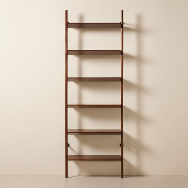 Nabla Brown Walnut Wood Wall Mount Bookcase + Reviews | CB2 added by Spoak Member