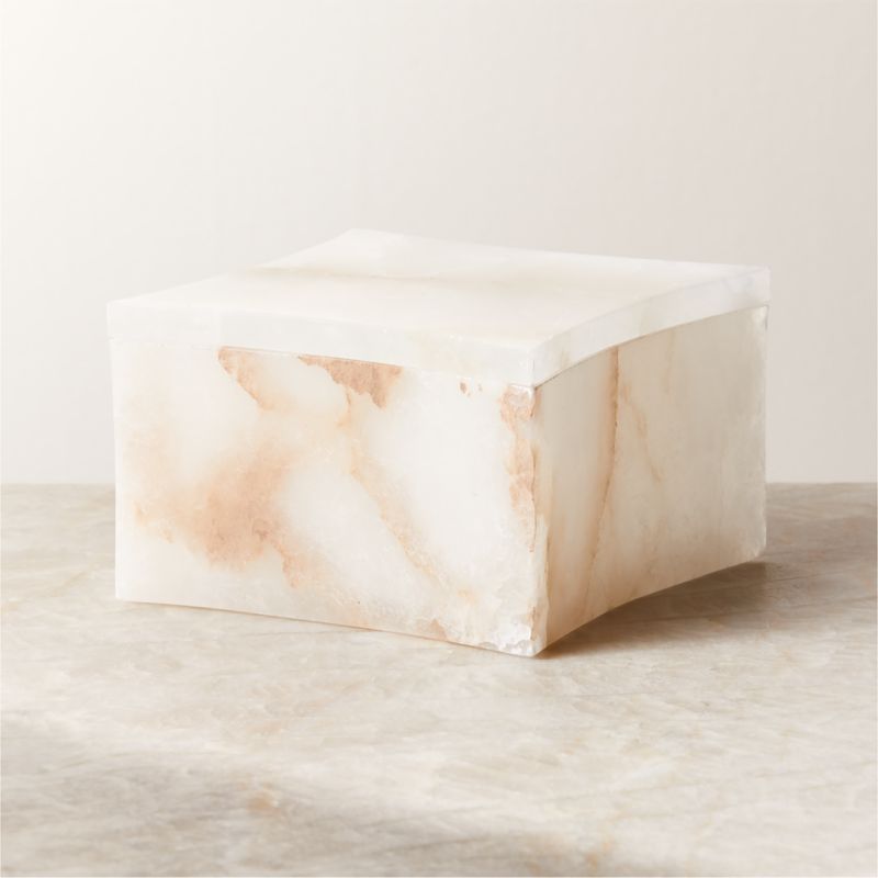 Nadege White Alabaster Box + Reviews | CB2 added by Spoak Member