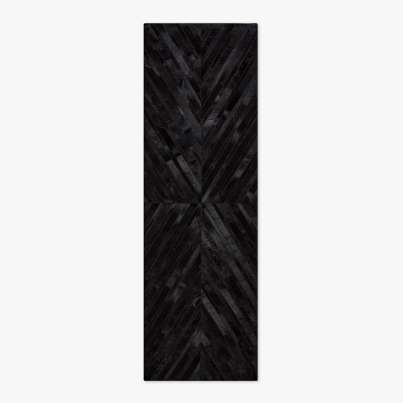 Naho Patchwork Black Hide Runner Rug 2.5'x8' + Reviews | CB2 added by Spoak Member