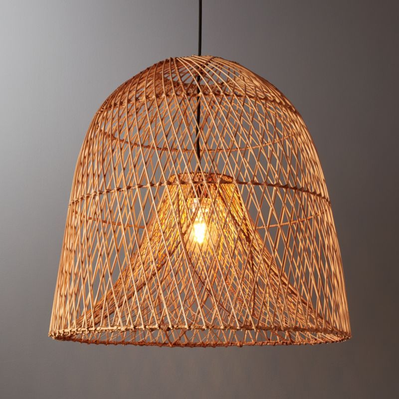 Nassa Woven Bamboo Pendant Light + Reviews | CB2 added by Spoak Member