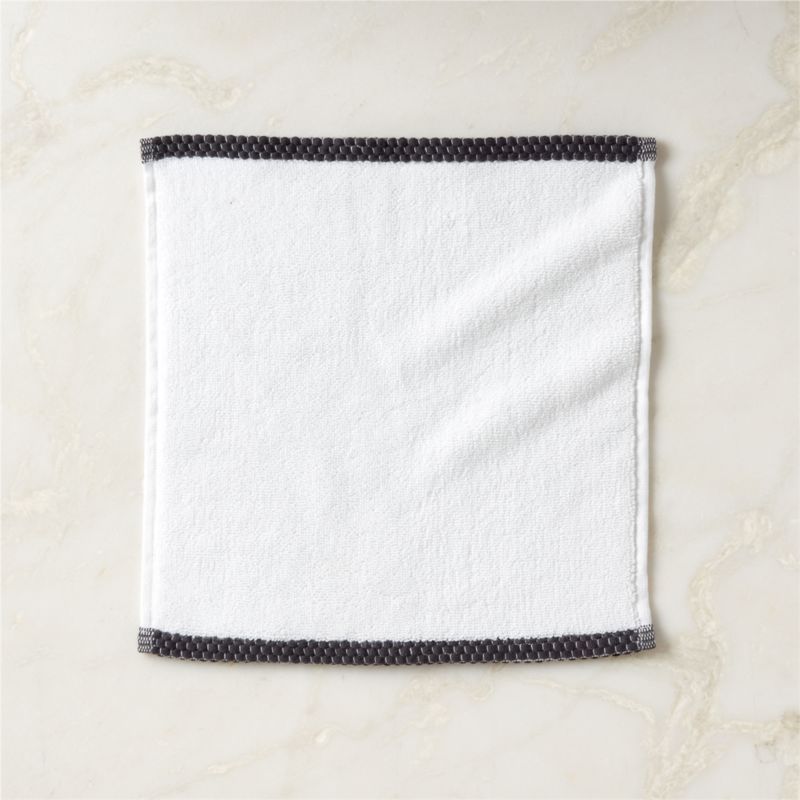 Neela Organic Cotton Black Trim Washcloth + Reviews | CB2 added by Spoak Member