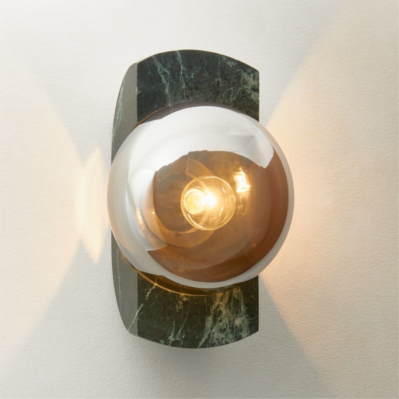 Neptune Green Marble Wall Sconce + Reviews | CB2 added by Spoak Member