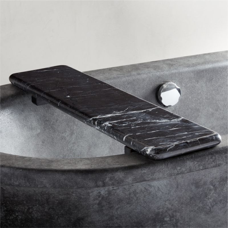 Nexus Black Marble Bath Caddy + Reviews | CB2 added by Spoak Member