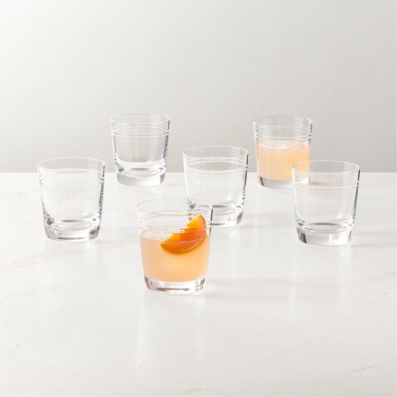 Noemie Etched Double Old-Fashioned Glass Set of 6 by goop + Reviews | CB2 added by Spoak Member