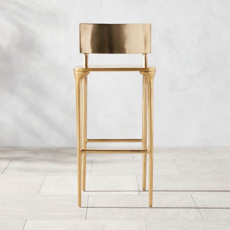 Oro Gold Bar Stool Set of 2 + Reviews | CB2 added by Spoak Member