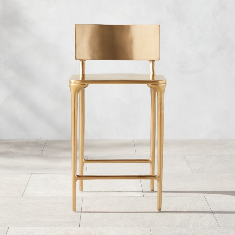 Oro Gold Counter Stool Set of 2 + Reviews | CB2 added by Spoak Member