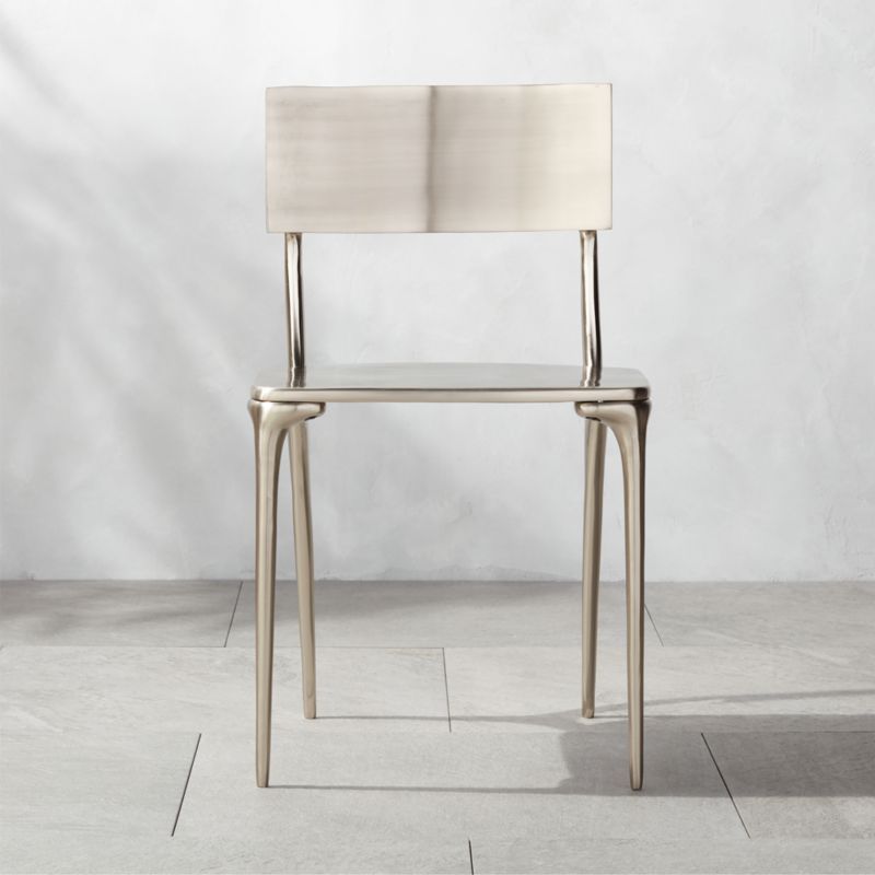 Oro Polished Silver Dining Chair Set of 4 by Azeeza + Reviews | CB2 added by Spoak Member