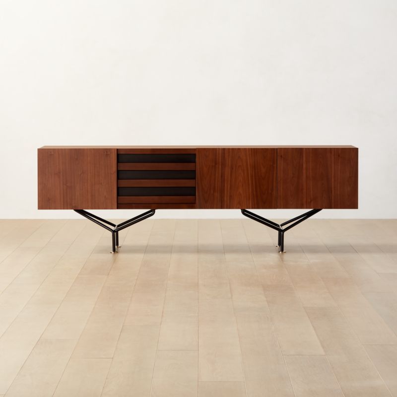 Paraggi 86" Walnut Wood Credenza by Gianfranco Frattini + Reviews | CB2 added by Spoak Member