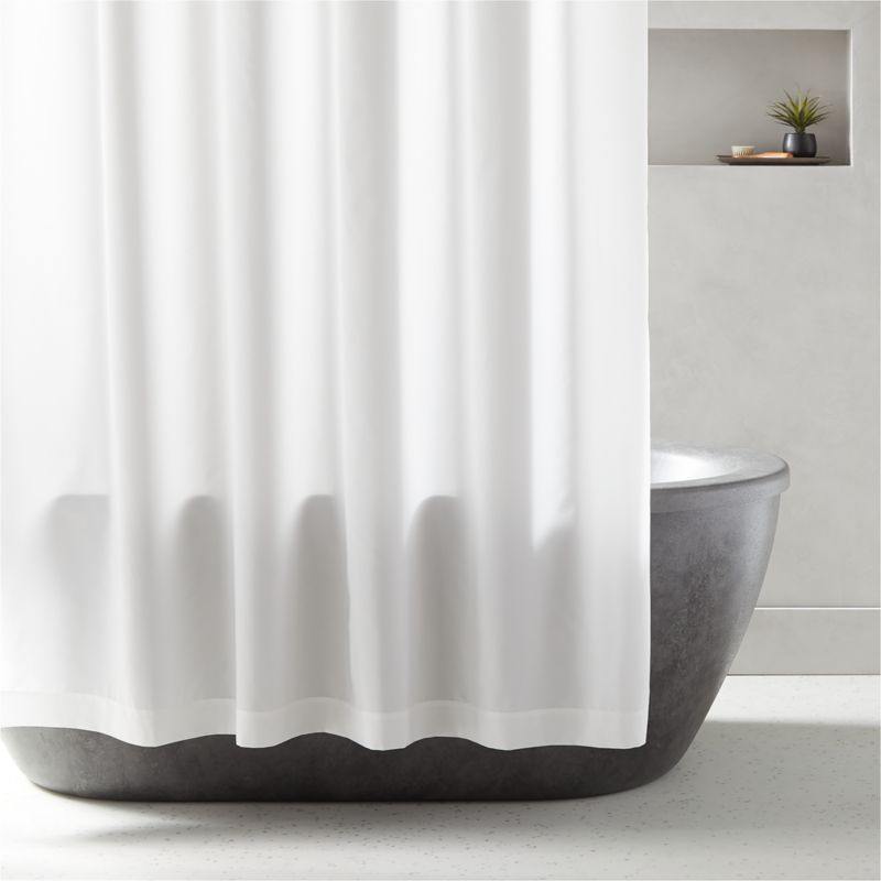 Poly White Shower Curtain Liner 72" + Reviews | CB2 added by Spoak Member