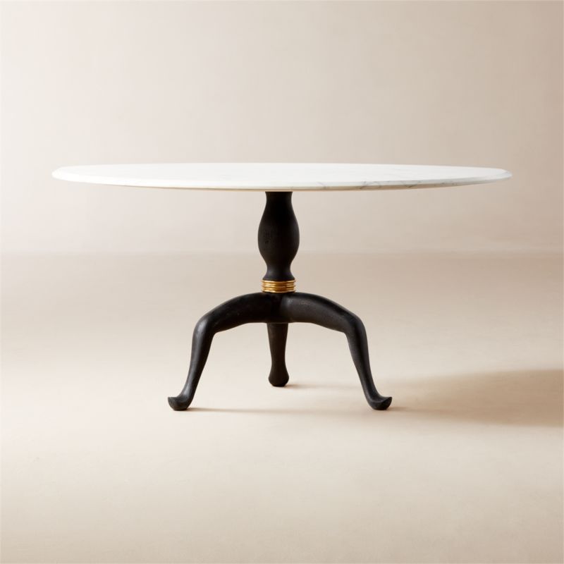Reign 60" Round Marble Dining Table + Reviews | CB2 added by Spoak Member