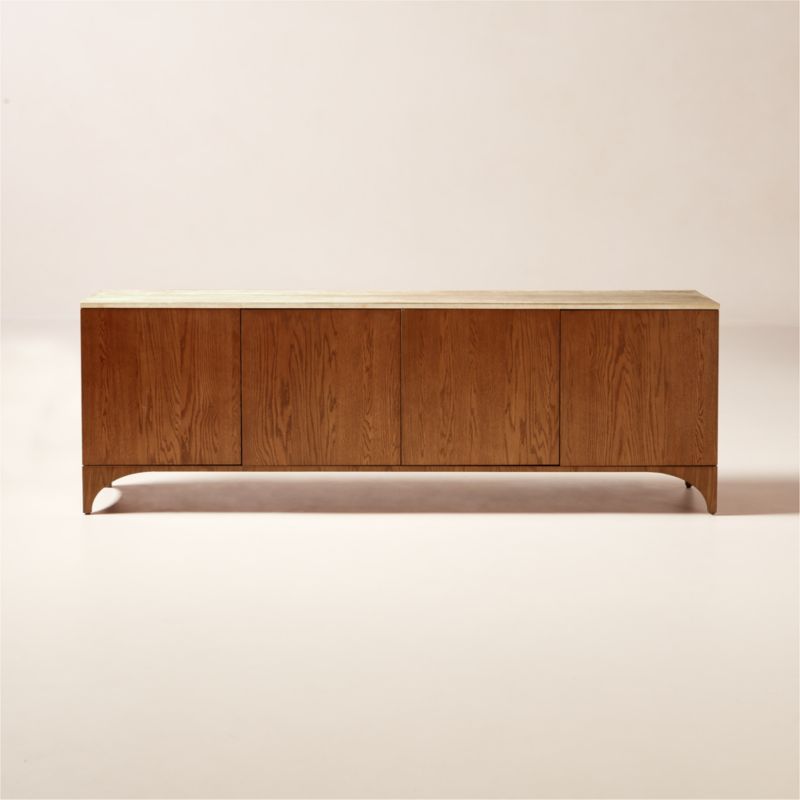 Roane 80" Oak Wood Media Console + Reviews | CB2 added by Spoak Member