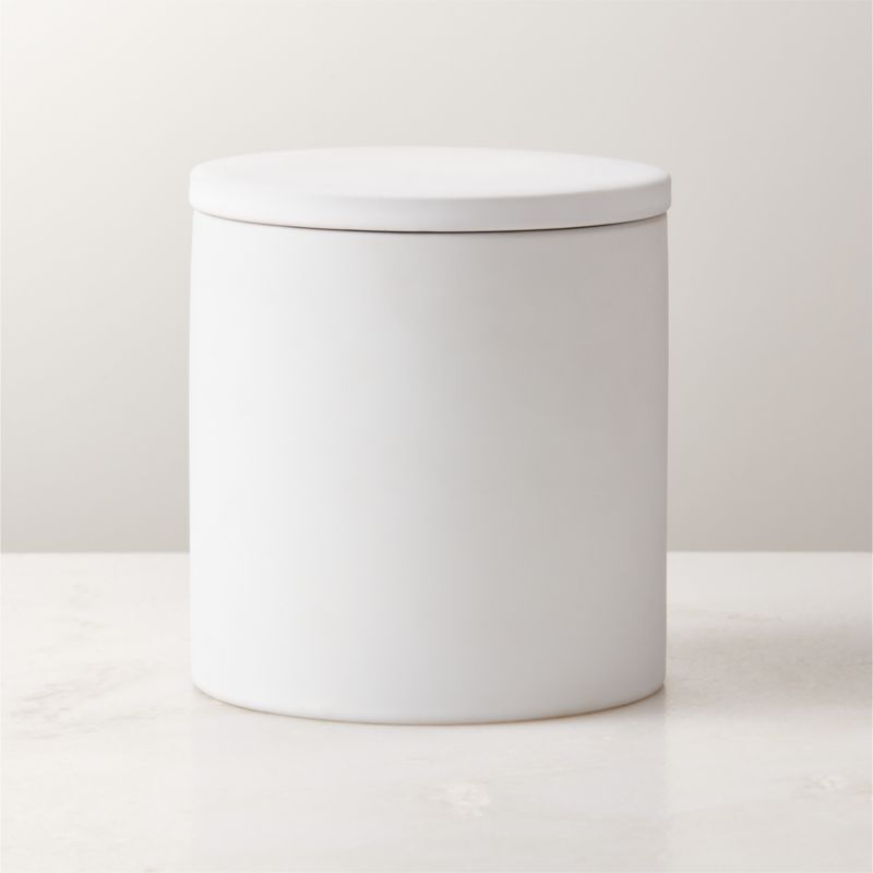 Rubber-Coated White Canister + Reviews | CB2 added by Spoak Member