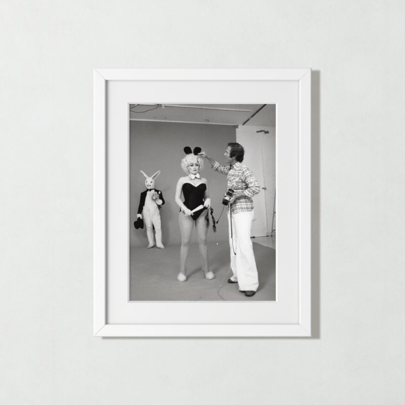 'Dolly Parton Playboy Shoot' Black & White Art Print in White Frame 21.5"x17.5" + Reviews | CB2 added by Spoak Member