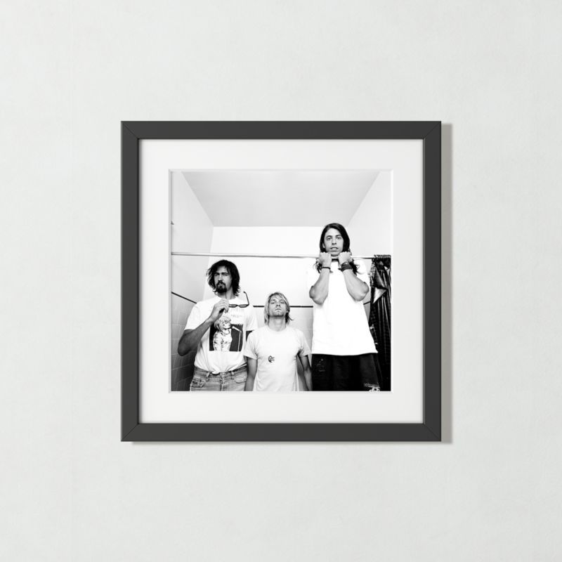 'Nirvana in LA, 1991' Black & White Art Print in Black Frame 17.5" + Reviews | CB2 added by Spoak Member